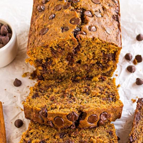 Healthier zucchini bread