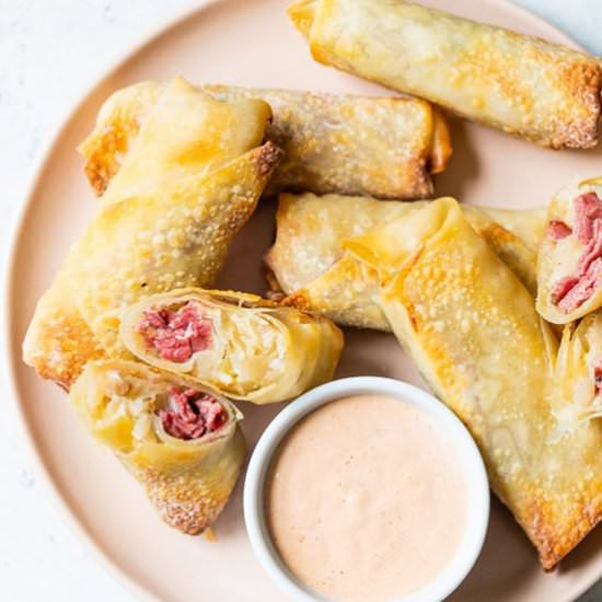 Pastrami Reuben Egg Rolls