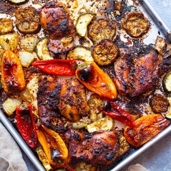 SHEET PAN HONEY BALSAMIC CHICKEN