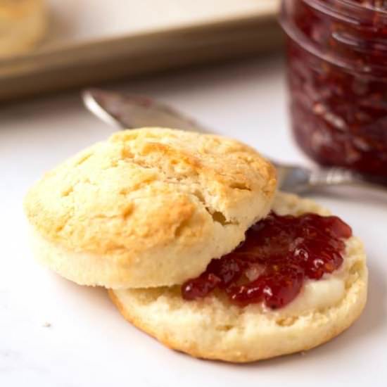 The Easiest Cream Biscuits