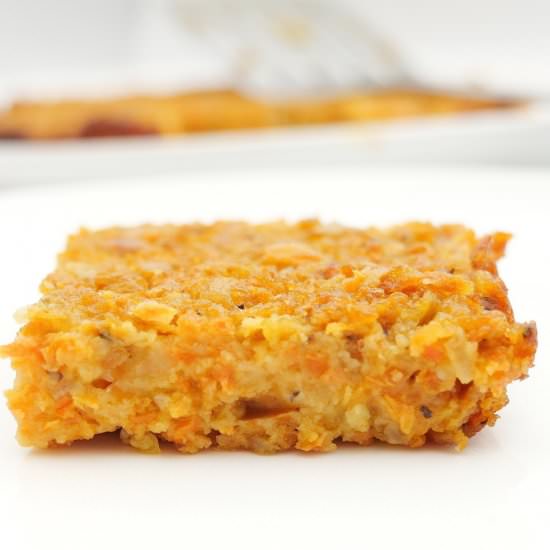 Savory Carrot Kugel (egg-free)