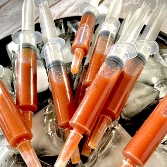 Simple Bloody Mary Halloween Shots