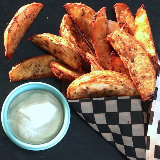 Crispy Herbed Potato Wedges