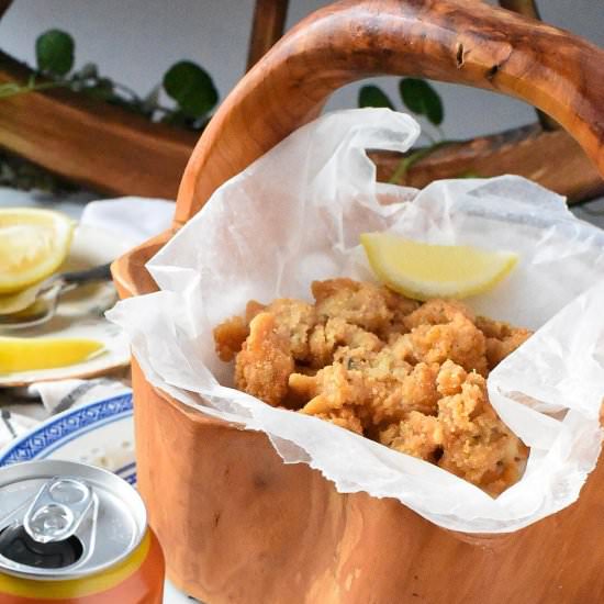 Pumpkin Cider Fried Clams