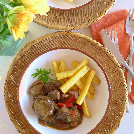 Lamb´s Liver with Onion Sauce