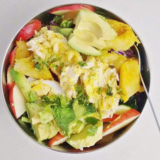 Winter Squash, Apples Salad Bowl