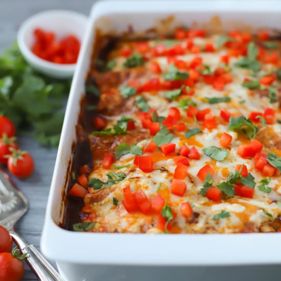 Cheesy Baked Turkey Enchiladas