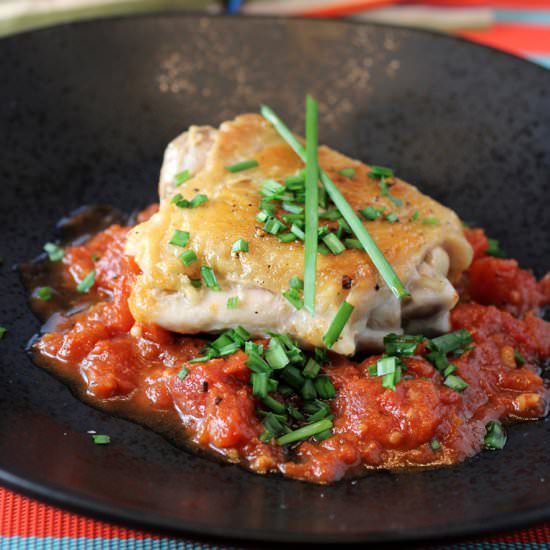 Jacques Pepin’s Chicken in Vinegar