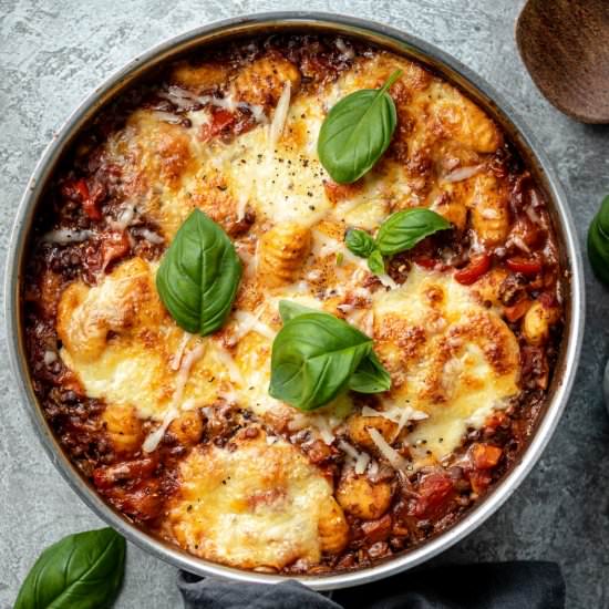 Gnocchi Bolognese Bake