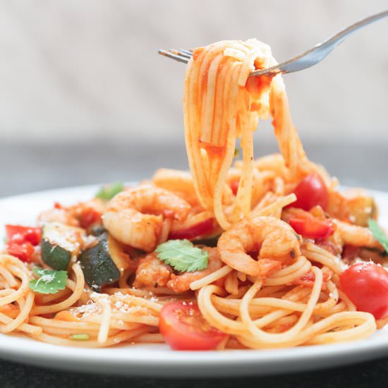Chilli Prawn Pasta