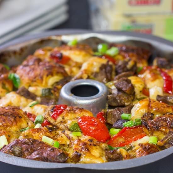 Philly Cheesesteak Monkey Bread