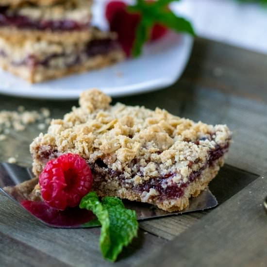 Gluten Free Raspberry Crisp Bars
