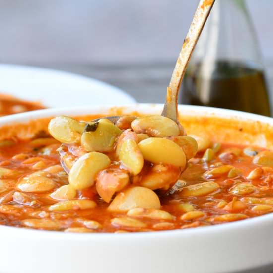 Vegan Lebanese Style Lima Bean Stew