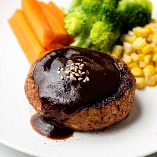 vegan japanese hamburger steak