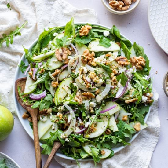 Healthy Apple Walnut Green Salad