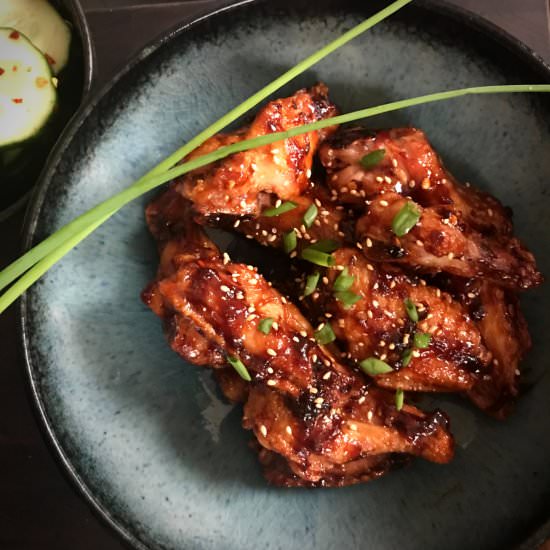 Keto Asian Spicy Sticky Wings