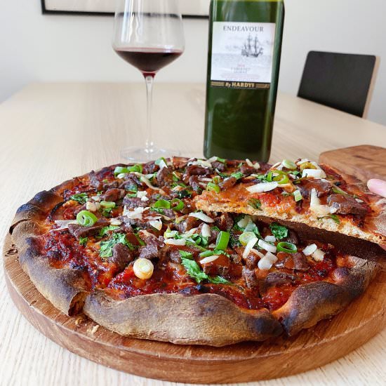Yummy Steak Pizza Light