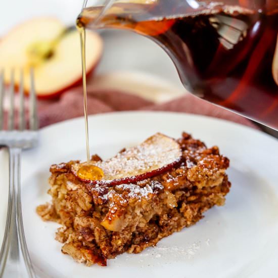 Simple Apple Pecan Oatmeal Bake