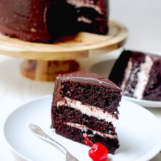Chocolate cherry cake