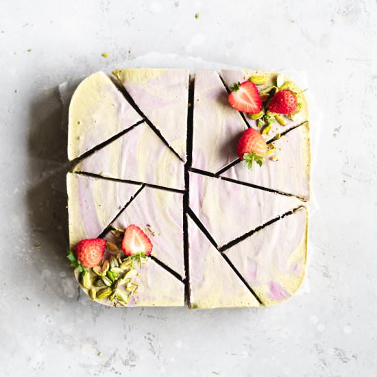 Strawberry Pistachio Cheesecake