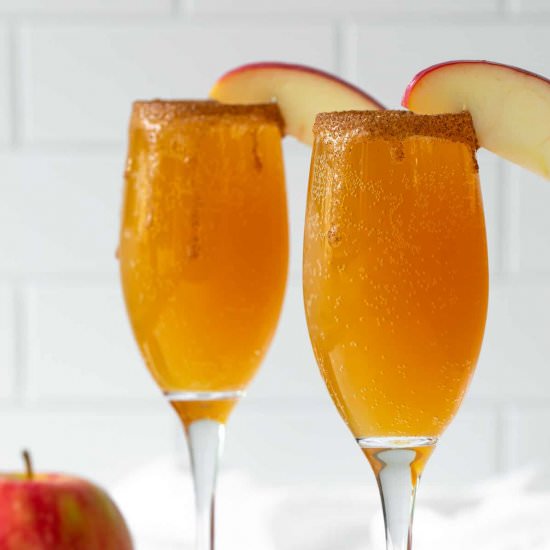 caramel apple mimosas