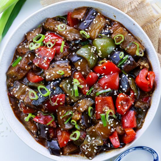 Chinese Aubergine & Peppers