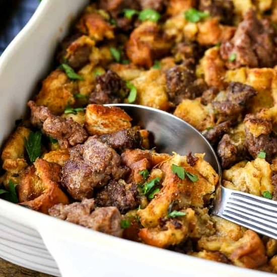 The Best Sausage Stuffing