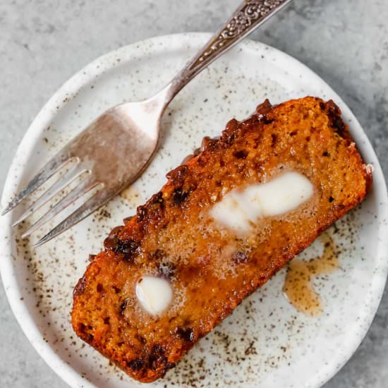 Healthy Pumpkin Chocolate Bread