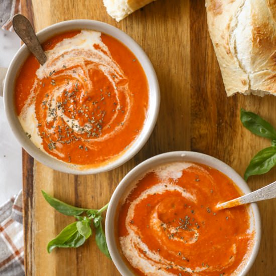 Creamy Balsamic Tomato Soup