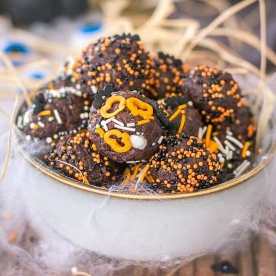 Halloween Brownie Balls