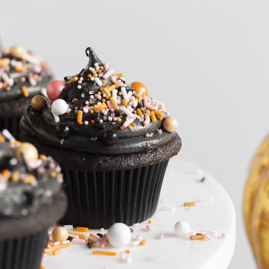 Small Batch Black Velvet Cupcakes