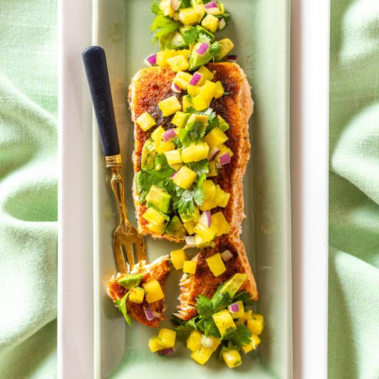 Jamaican Jerk Salmon & Pineapple