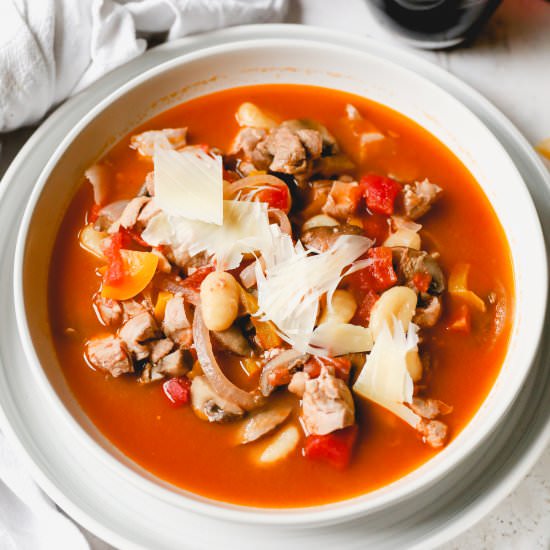 Chicken Cacciatore Soup