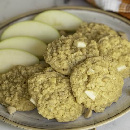 Apple Caramel Oatmeal Cookies