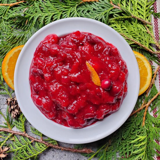 Cranberry Sauce Recipe with Orange