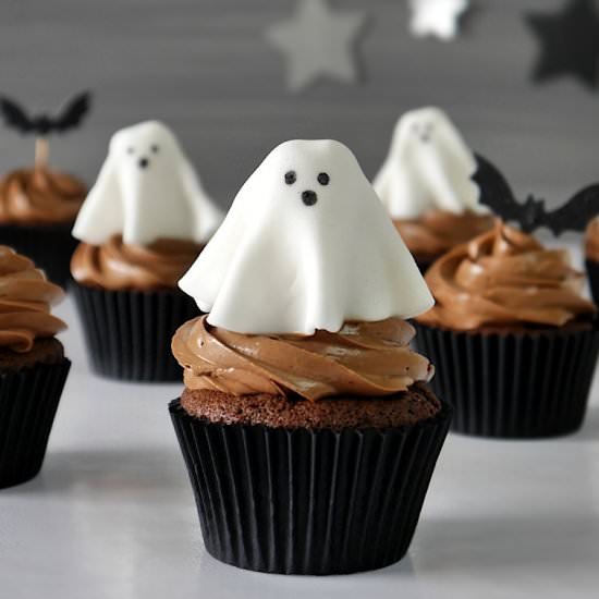 Halloween Cupcakes & Ghost Fondant