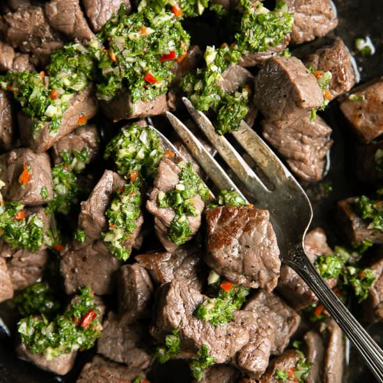 Chimichurri Steak Bites