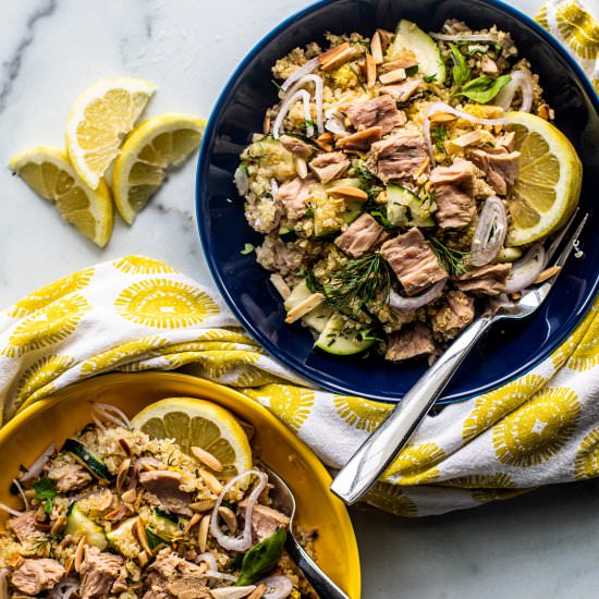 citrus herb quinoa salad + tuna
