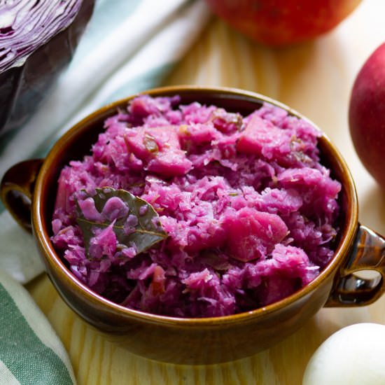 Warm cabbage salad