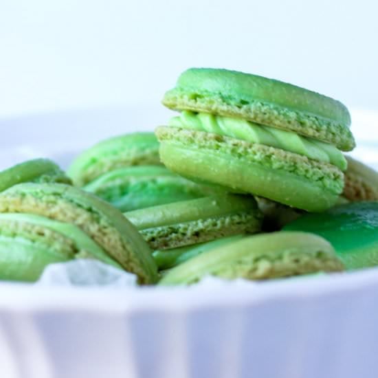 Mint & Lime Macarons