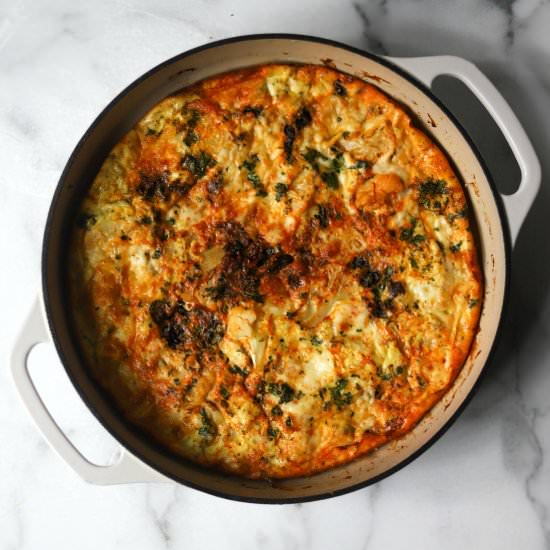 Chorizo Cauliflower Frittata
