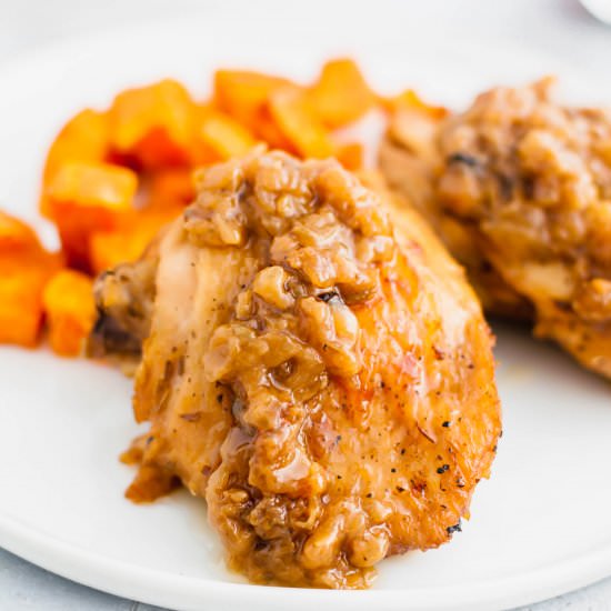 Hard Apple Cider Braised Chicken