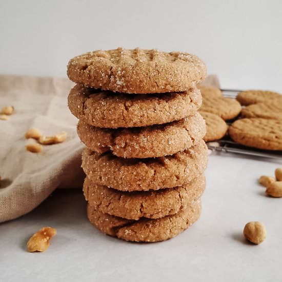 chewy peanut butter cookies (V/GF)
