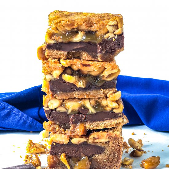 Chocolate Peanut Pie Bars
