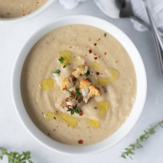 Creamy Roasted Cauliflower Soup