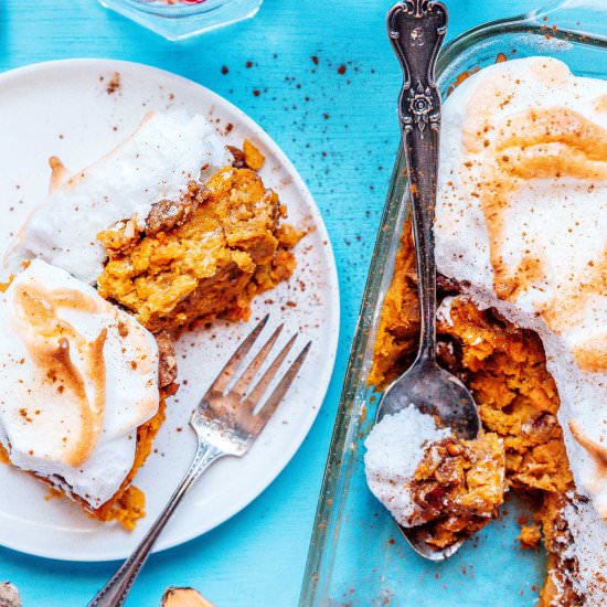 Sweet Potato Casserole w/ Meringue