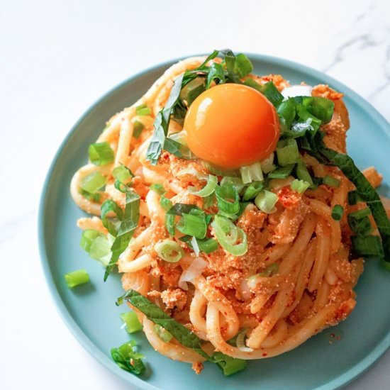 5 Ingredient Mentaiko Kimchi Udon