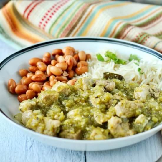 Slow cooker Chile Verde with Pork