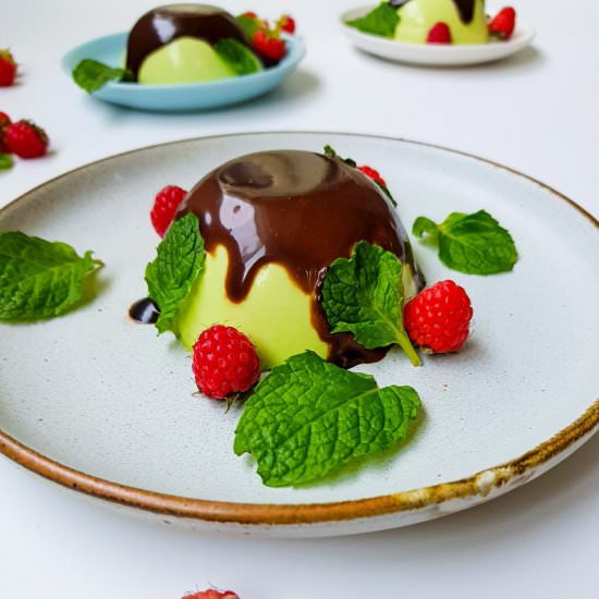 Christmas dessert panna cotta