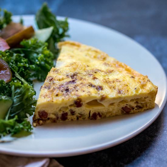 Cheesy Crustless Quiche Lorraine